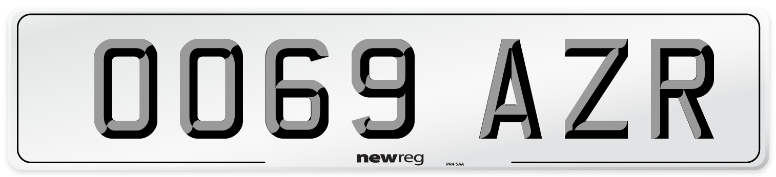 OO69 AZR Number Plate from New Reg